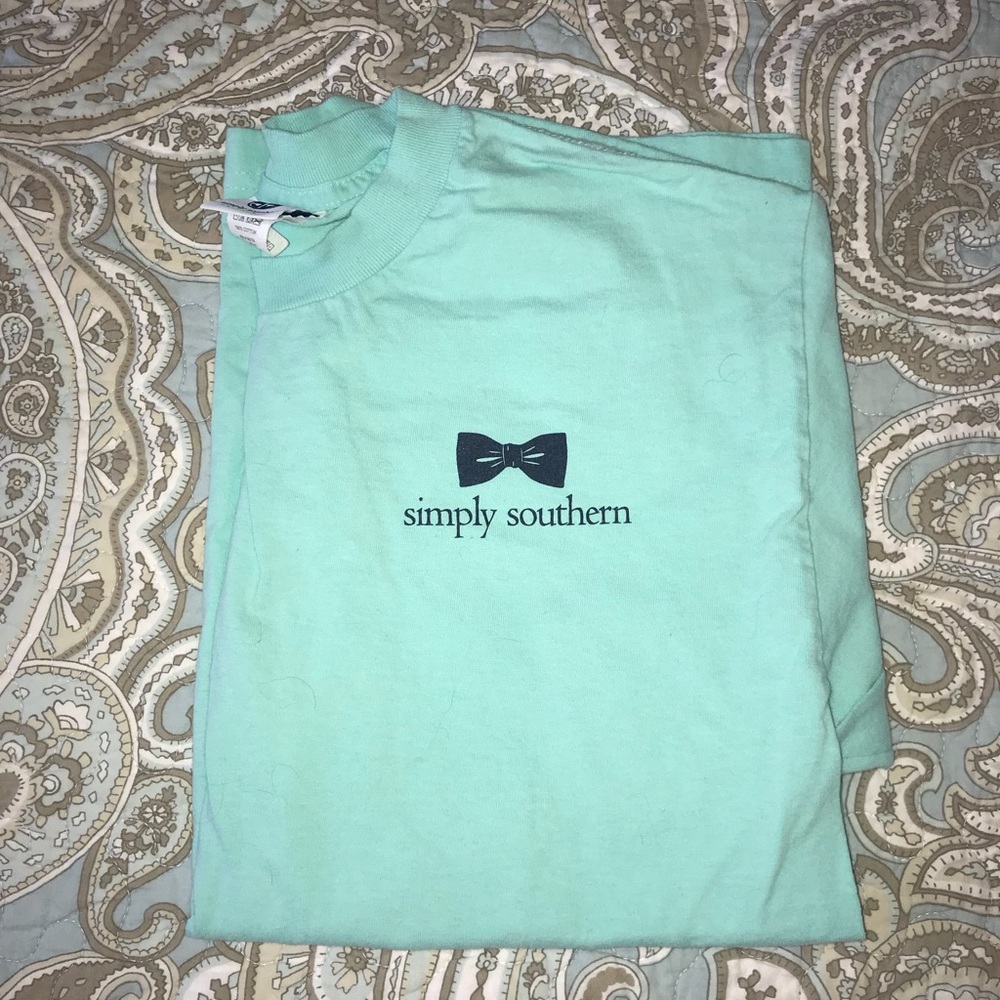 Simply Southern Bows Mint Short Sleeve T-Shirt